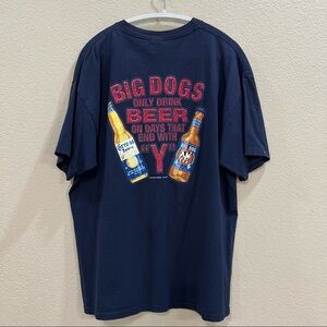 Vintage 2001 Big Dogs Shirt Black Size X-Large Beer. Grrona Grunge Preppy